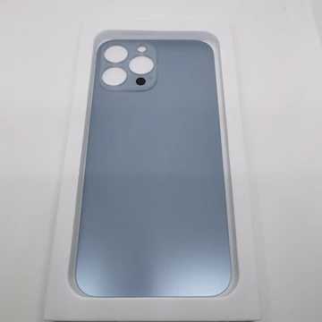 Iphone 13 Pro MAx Prémium kék akkufedél + ragasztó -nagy lyukú-