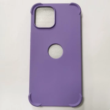 Oretech Iphone 12 Pro Max lila szilikon tok +  üvegfólia 