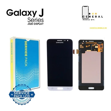 Samsung Galaxy J3 2016 (SM-J320F) gyári kijelző - Fehér -