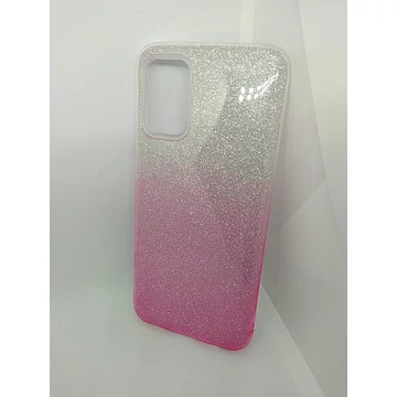 Samsung A02s DMD szilikon tok -PINK-EZÜST-
