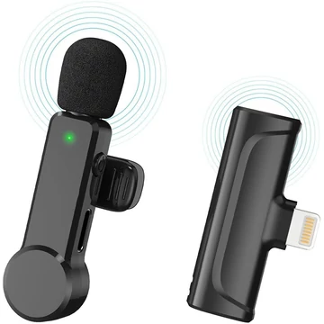 Vezeték Nélküli Lavalier Mikrofon Plug & Play 2 Az 1-ben Iphone/Ipad PIN csatlakozós (2db mikrofon)
