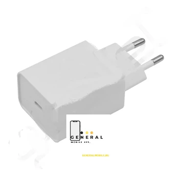 Hálózati töltő Type-C aljzat (20W, gyorstöltés támogatás, MU7V2ZM/A utódja, MHJE3ZM/A kompatibilis) FEHÉR