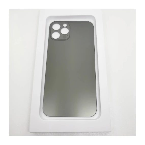 Iphone 12 Pro Prémium fekete akkufedél + ragasztó -nagy lyukú-