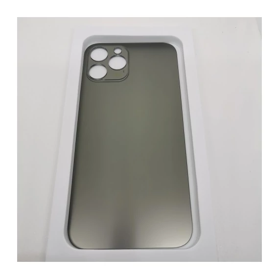 Iphone 12 Pro Max szürke Prémium akkufedél+ragasztó -nagy lyukú-