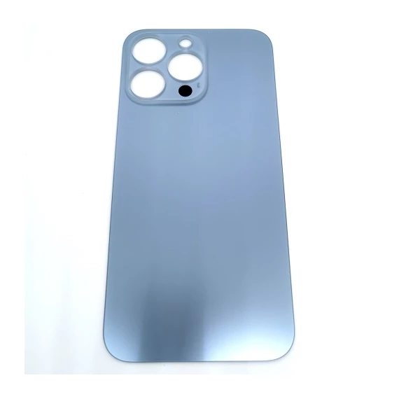 Iphone 13 Pro akkufedél hátlap + ragasztó - KÉK nagy lyukú - A+
