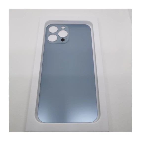 Iphone 13 Pro MAx Prémium kék akkufedél + ragasztó -nagy lyukú-