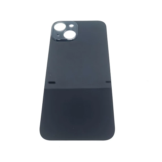 Iphone 14 akkufedél hátlap + ragasztó - Fekete nagy lyukú - A+