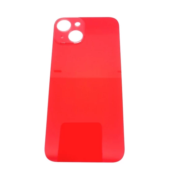 Iphone 14 akkufedél hátlap + ragasztó - Piros nagy lyukú - A+
