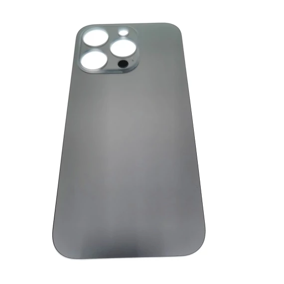 Iphone 14 Pro akkufedél hátlap + ragasztó - Grafit nagy lyukú - A+