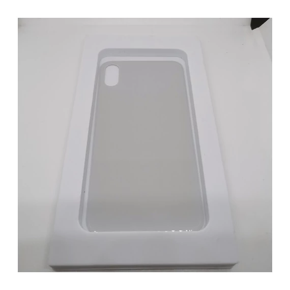 iphone X fehér Prémium akkufedél+ragasztó -nagy lyukú-