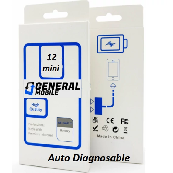 IPhone 12 mini Automatikusan diagnosztizálható akkumulátor, nincs hibaüzenet, eredetiként ismeri fel.