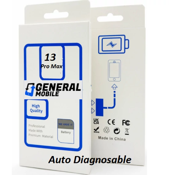 IPhone 13 Pro Max Automatikusan diagnosztizálható akkumulátor, nincs hibaüzenet, eredetiként ismeri fel.