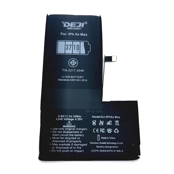 iPhone Xs Max emelt kapacitású akkumulátor DEJI 3710 mAh