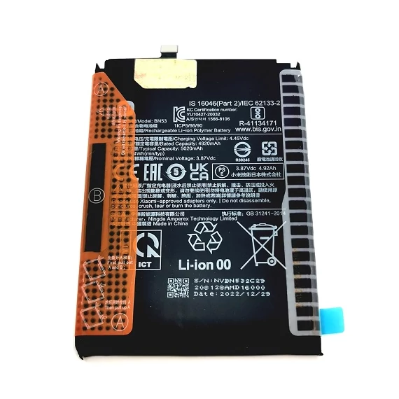 Xiaomi Redmi Note 9 Pro/Redmi 10X 4G akkumulátor gyári 5.020mAh BN53