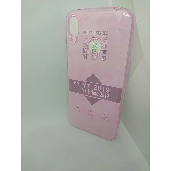 Huawei Y7 2019/Prime gyémánt mintás szilikon tok -Pink-
