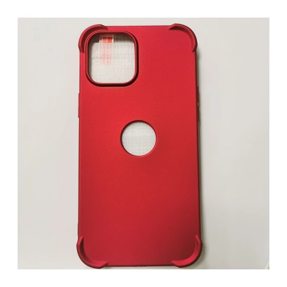Oretech Iphone 12 Pro Max piros szilikon tok + üvegfólia