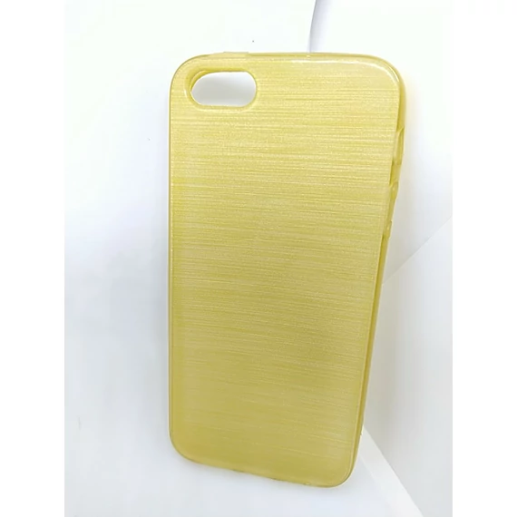 Iphone 5-5S-SE2016 szálcsiszolt minta ARANY szilikon tok