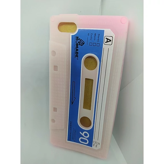 Iphone 5-5S-SE2016 kazetta formás szilikon tok -PINK-