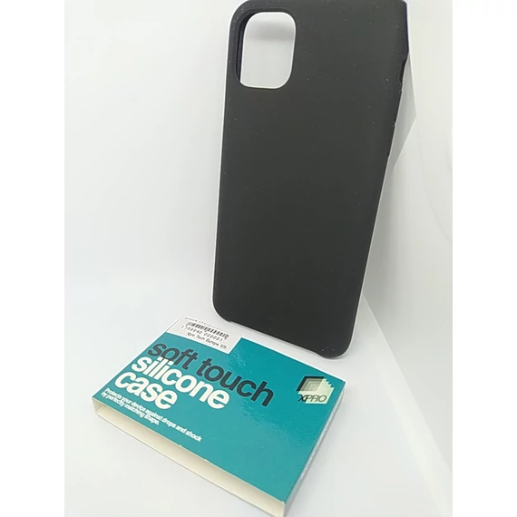 Soft Touch Silicone Case Slim Fekete Apple iPhone 11 Pro Max készülékhez