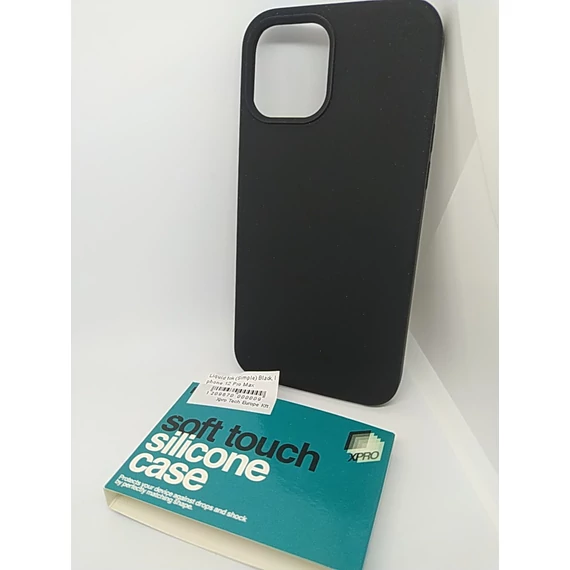 Soft Touch Silicone Case Slim Fekete Apple iPhone 12 Pro Max készülékhez