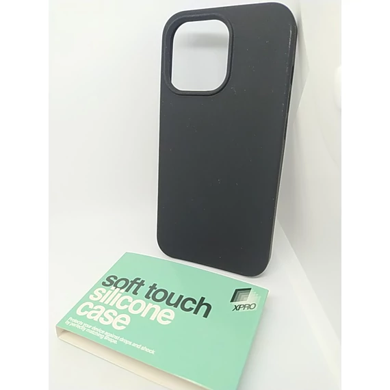 Soft Touch Silicone Case Slim Fekete Apple iPhone 13 Pro készülékhez