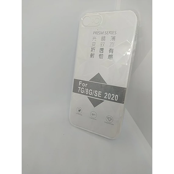 Iphone 7-8-SE2020-SE2022 3D gyémánt mintás szilikon tok -Átlátszó-