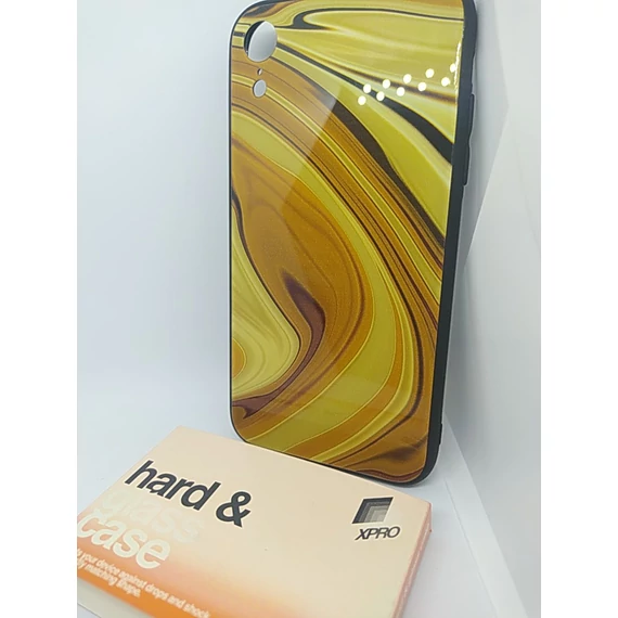 Iphone XR Hard&Glass case Gold tok