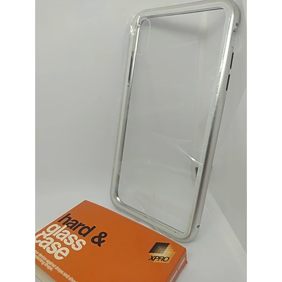iphone XS Max 180' aluminium mágneses (edzett üveg hátlap) tok