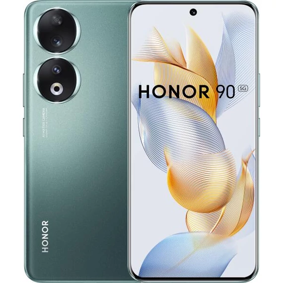 HONOR 90 5G 8/256 GB okostelefon DualSIM Zöld  - kiállított darab, minden tartozékával,fóliás,100% karcmentes -