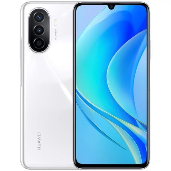 Huawei Nova Y70  Pearl White 128Gb / 4 Gb okostelefon - kiállított darab, minden tartozékával,fóliás, 100% karcmentes -