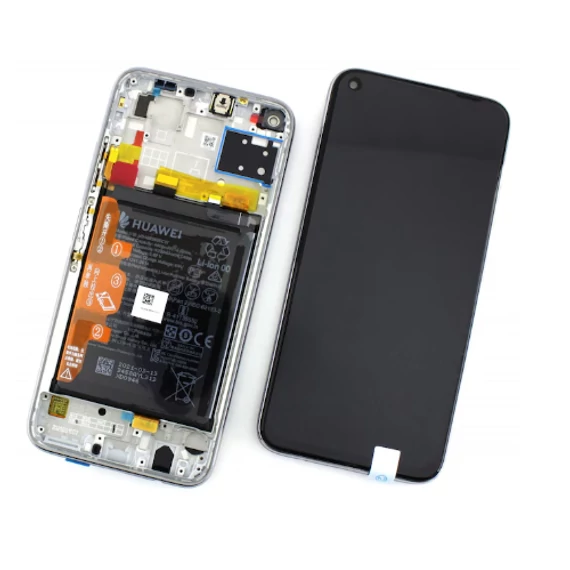 Huawei P40 lite Breathing Crystal kijelző+akku - GYÁRI -