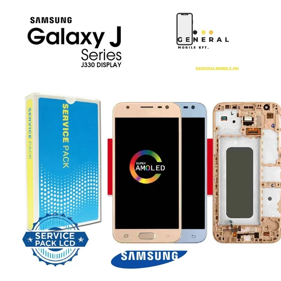 Samsung J330 ( J3-2017 ) ARANY KERETES gyári kijelző