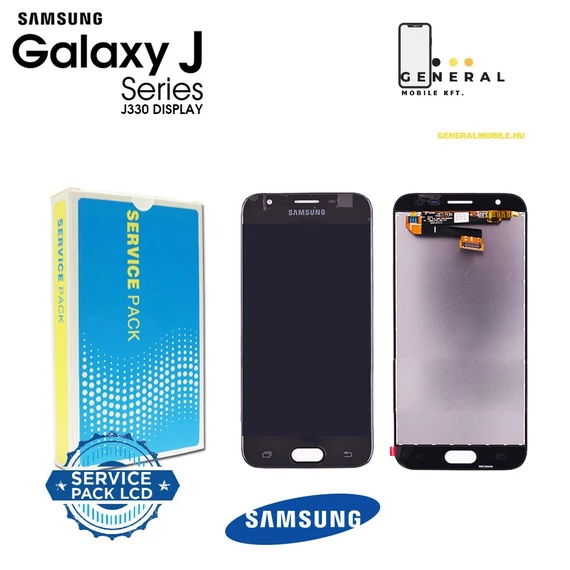 Samsung Galaxy J3 2017 (SM-J330F)  gyári kijelző FEKETE