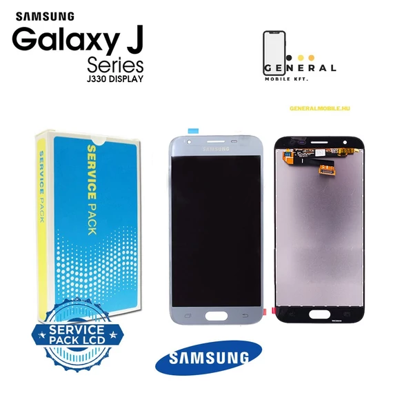 Samsung Galaxy J3 2017 (SM-J330F) gyári kijelző -EZÜST-