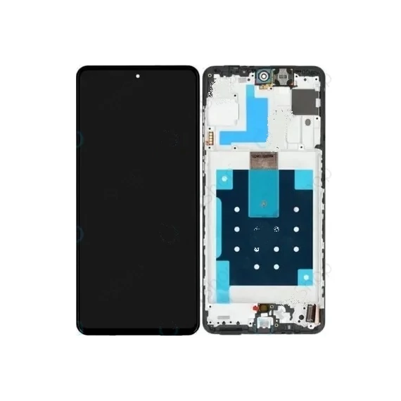 Samsung Galaxy M55 M556B - LCD Kijelző + Érintőüveg + Keret (Black) - GH81-25791A Genuine Service Pack