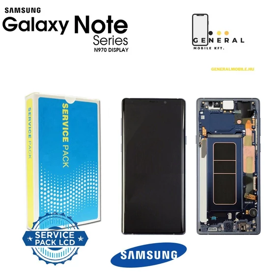 SM-N970F (NOTE10 2019) AURA Fekete gyári kijelző