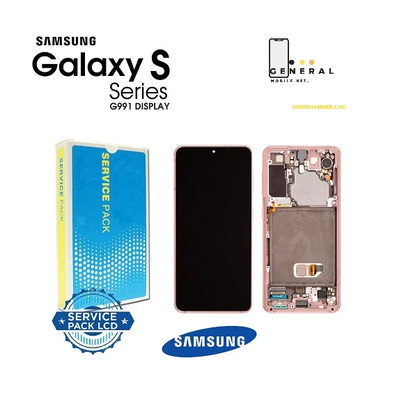 Samsung S21 5G 2021 SM-G991 gyári kijelző -VIOLET-