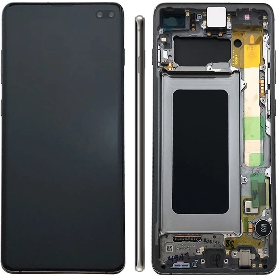 SAMSUNG GALAXY S10 Plus G975 Fekete Service Pack gyári kijelző