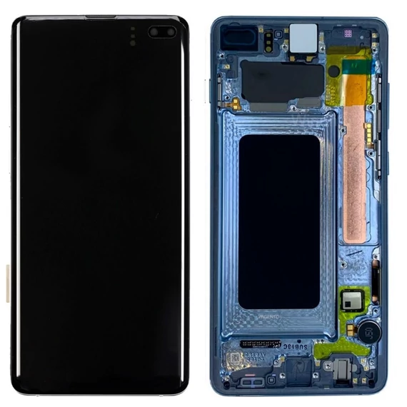 Samsung Galaxy S10 Plus G975F Prism Blue Service Pack gyári kijelző