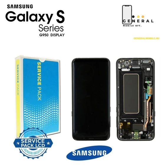 SM-G955 (S8 Plus 2017) Fekete keretes gyári kijelző