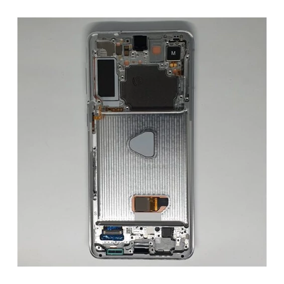 Samsung S21 Plus 5G SM-G996 gyári kijelző -Phantom Silver- kamera nélkül