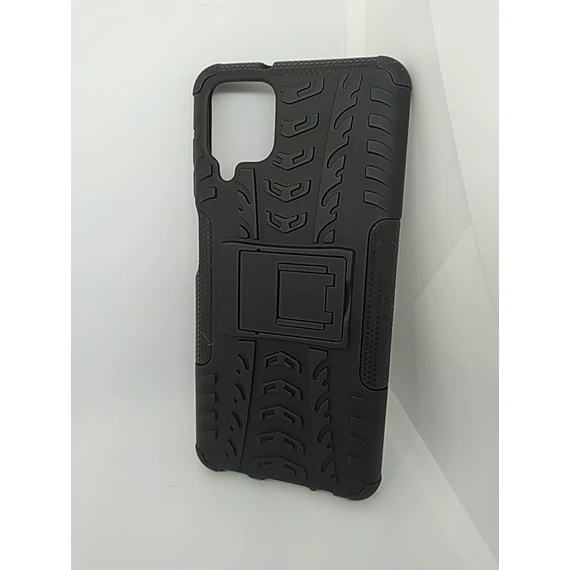 Samsung A12 A125F DEFENDER (ütésálló,gumi minta) szilikon tok FEKETE